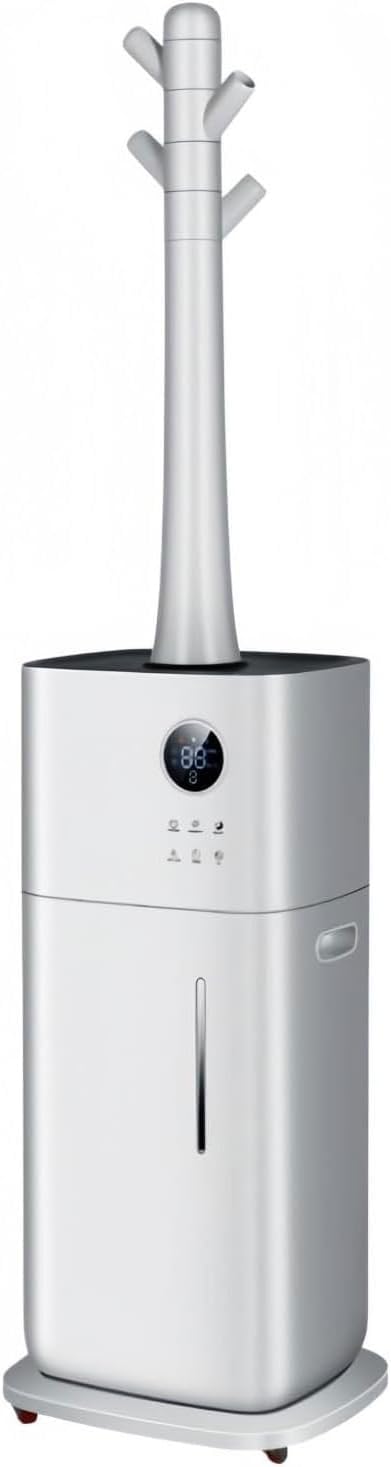 Kommerzieller Gewächshaus, 17 L, Schwarz, Industrie-Luftbefeuchter, 1200ml/h mit LED-Anzeige, Timer & 3 Nebelmodi