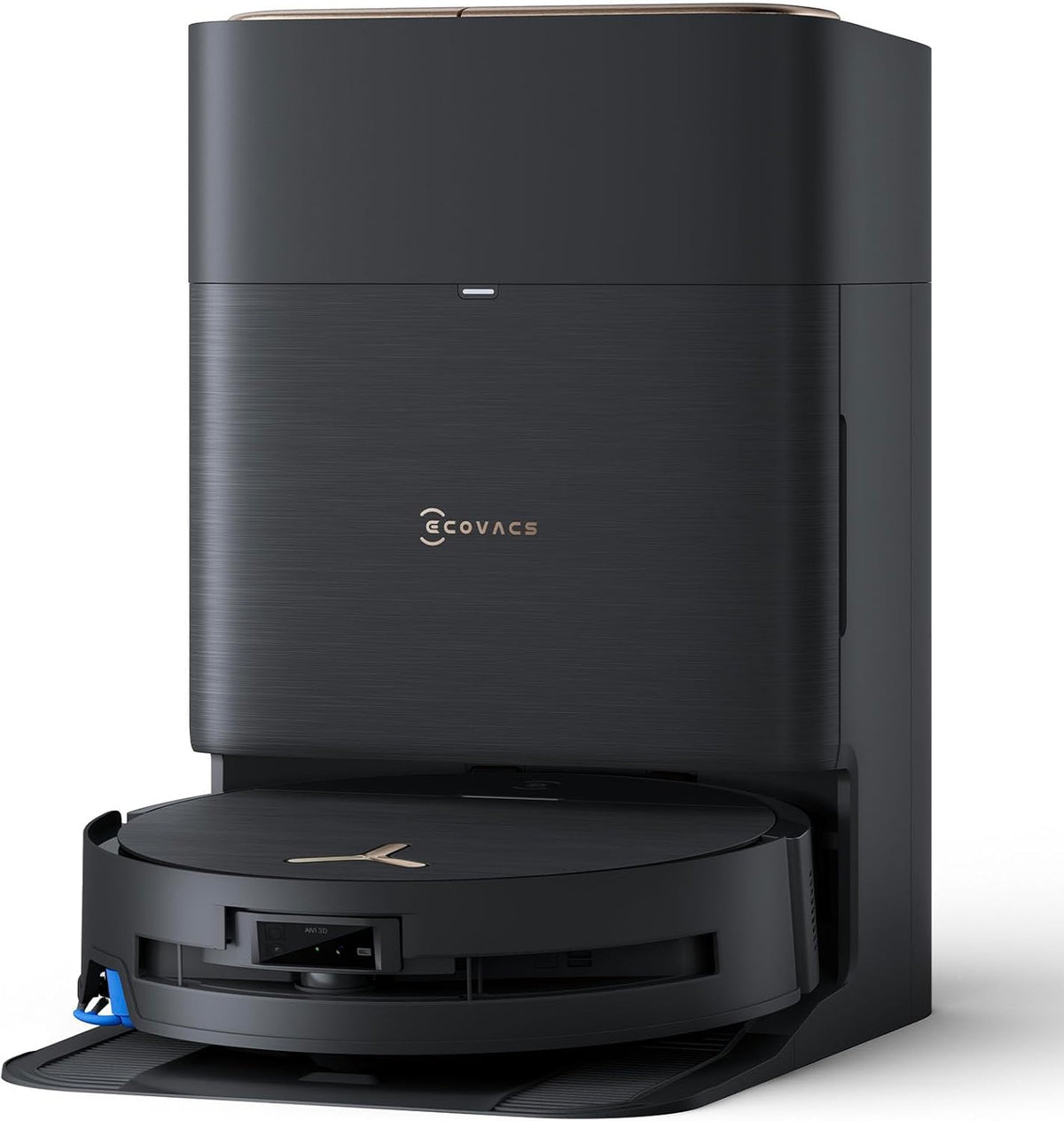 ECOVACS Saugroboter, Schwarz, X9 PRO Omni mit Wischfunktion 16.600 Pa, OZMO Roller