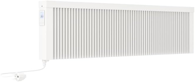 eVARMO Elektroheizkörper, 1600 W, Schwarz, Areo Smart Base Elektroheizung Wandmontage - mit Thermostat