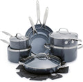 GreenPan Backofen, Grau, Valencia Pro Harteloxiertes, gesundes, keramisches Non-Stick 16-teiliges Topf- und Pfannenset