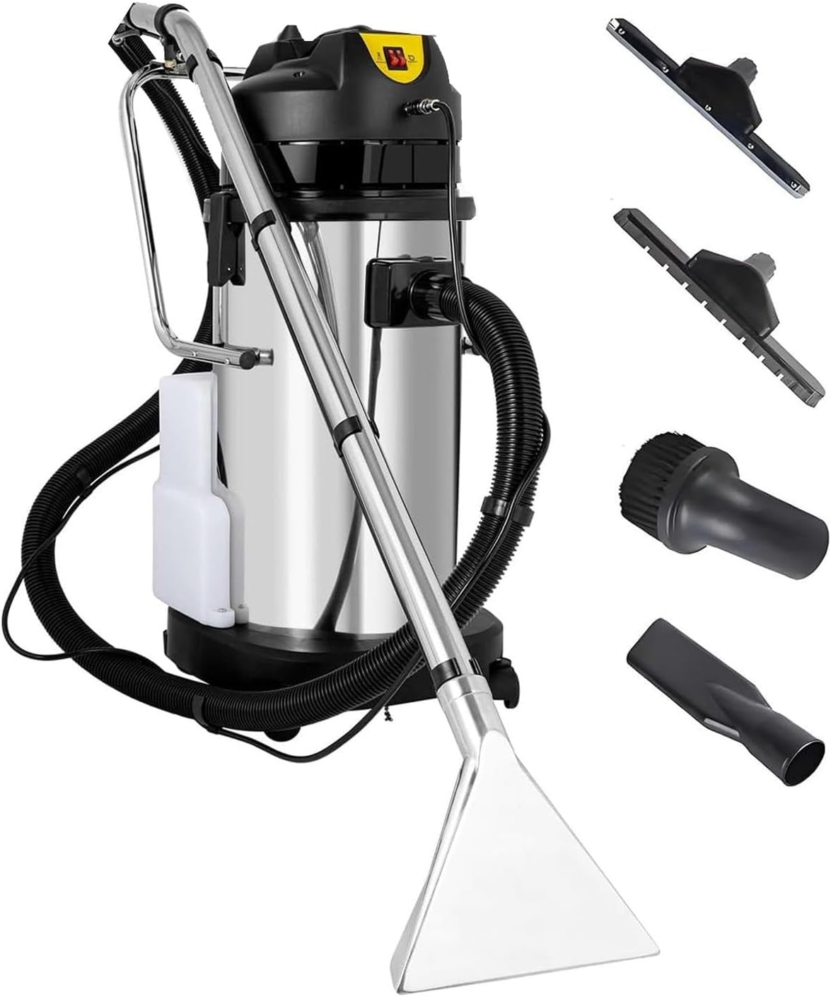 DHMYYXGS Dampfsauger für Teppichböden, 70–75 dB, 1049 W, 40 L, Silber, Gewerbliche Teppichreiniger, Nass Trockensauger