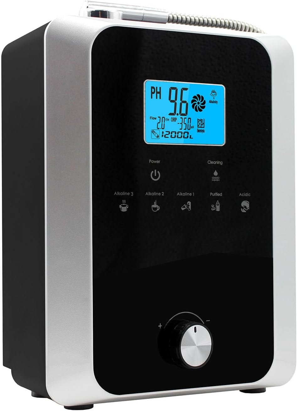 Nuxyyds Wasserhahnfilter, Grau, Multifunktionaler Wasserreiniger, Wasserionisierer, pH 2, saures, alkalisches Wasserfiltergerät