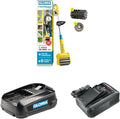 Gloria Schrubber & Bürsten, 2.5 Ah, 18 V, Schwarz, MultiBrush li-on, Akku-Komplett-Set mit BOSCH Akku & Schnellladegerät