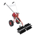 Jolre Kehrer, Schwarz, 43CC Kehrmaschine Benzin, Benzinkehrmaschine, 2-Takt-Motor mit 8500 U/min, Benzinmotor-Besen