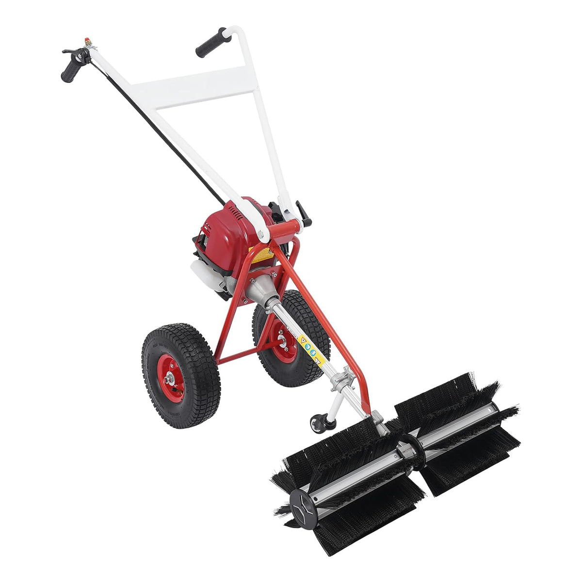 Jolre Kehrer, Schwarz, 43CC Kehrmaschine Benzin, Benzinkehrmaschine, 2-Takt-Motor mit 8500 U/min, Benzinmotor-Besen