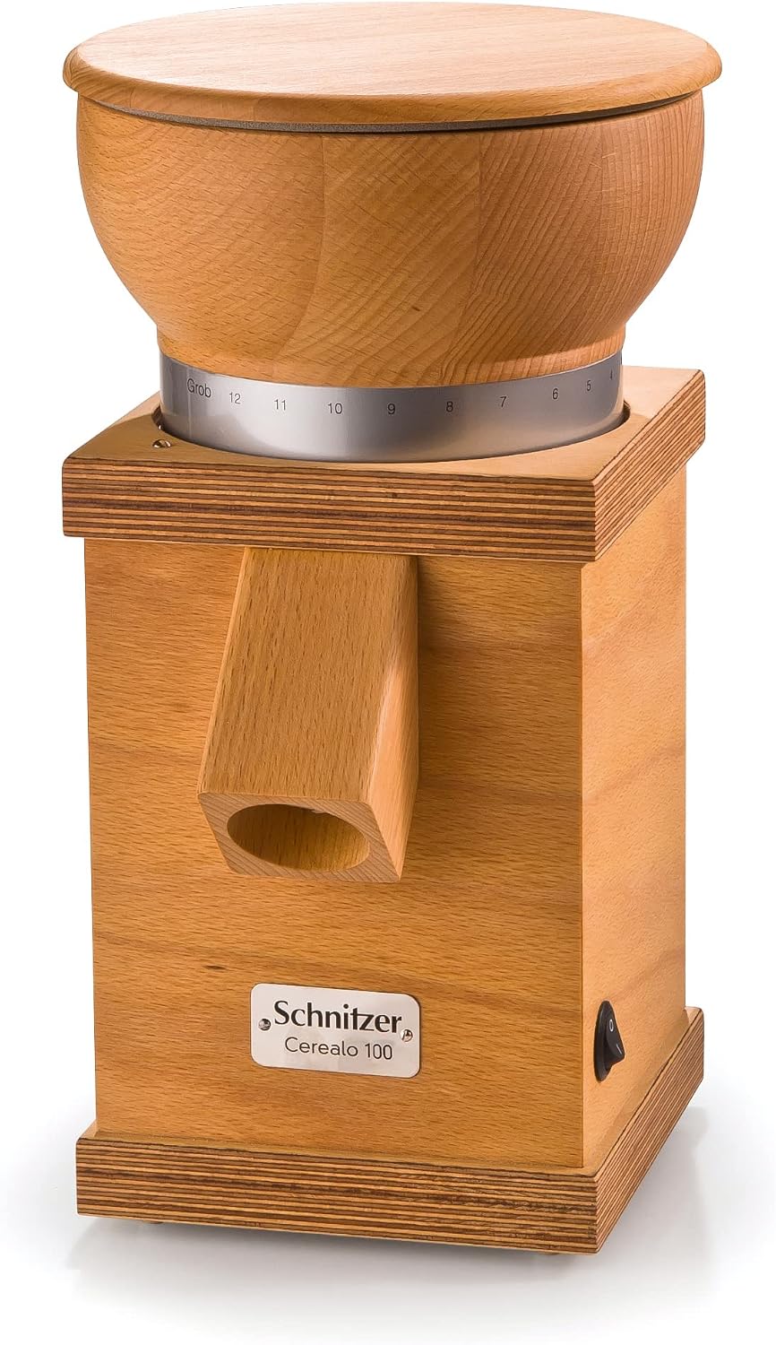 Schnitzer Elektrische Getreidemühlen, Schwarz, HDmirrorR Cerealo 100 Getreidemühle Natur
