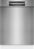 Bosch Geschirrspüler, 60 cm, Silber, SMU4EVS08E, Serie 4, Smarter Unterbau-, Besteckschublade, Spülmaschine mit Programmassistent