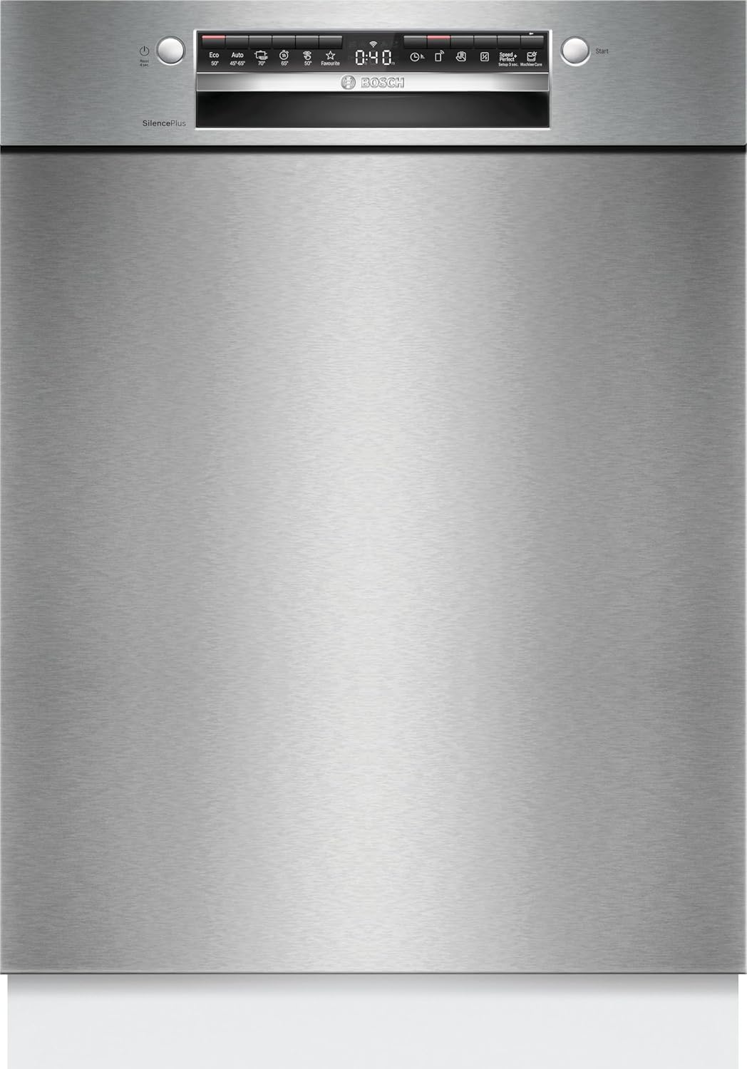 Bosch Geschirrspüler, 60 cm, Silber, SMU4EVS08E, Serie 4, Smarter Unterbau-, Besteckschublade, Spülmaschine mit Programmassistent