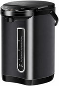 5 L Heißwasserspender, 5 L, Silber, 5 Temperaturen, Kindersicherung und 24H Timer, Drei Dosiermethoden, 360° Schwenkfuß