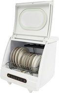 WUSRTO Tischgeschirrspüler, 55 dB, 800 W, 5 L, Lebensmittelgerechtes PP, ABS, Weiß