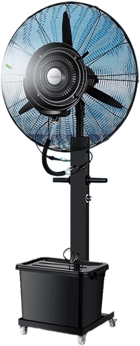 EBzvblxm Turmventilator, 260/350 W, 75 cm, Schwarz, Vernebelungsventilator, Nebelventilator, industriell, gewerbliche Garage im Freien