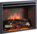BALDERIA Elektrokamin, 2000 W, Schwarz, Calida 33 - Elektrischer Kamin, Einbau Ofen, Knistereffekt