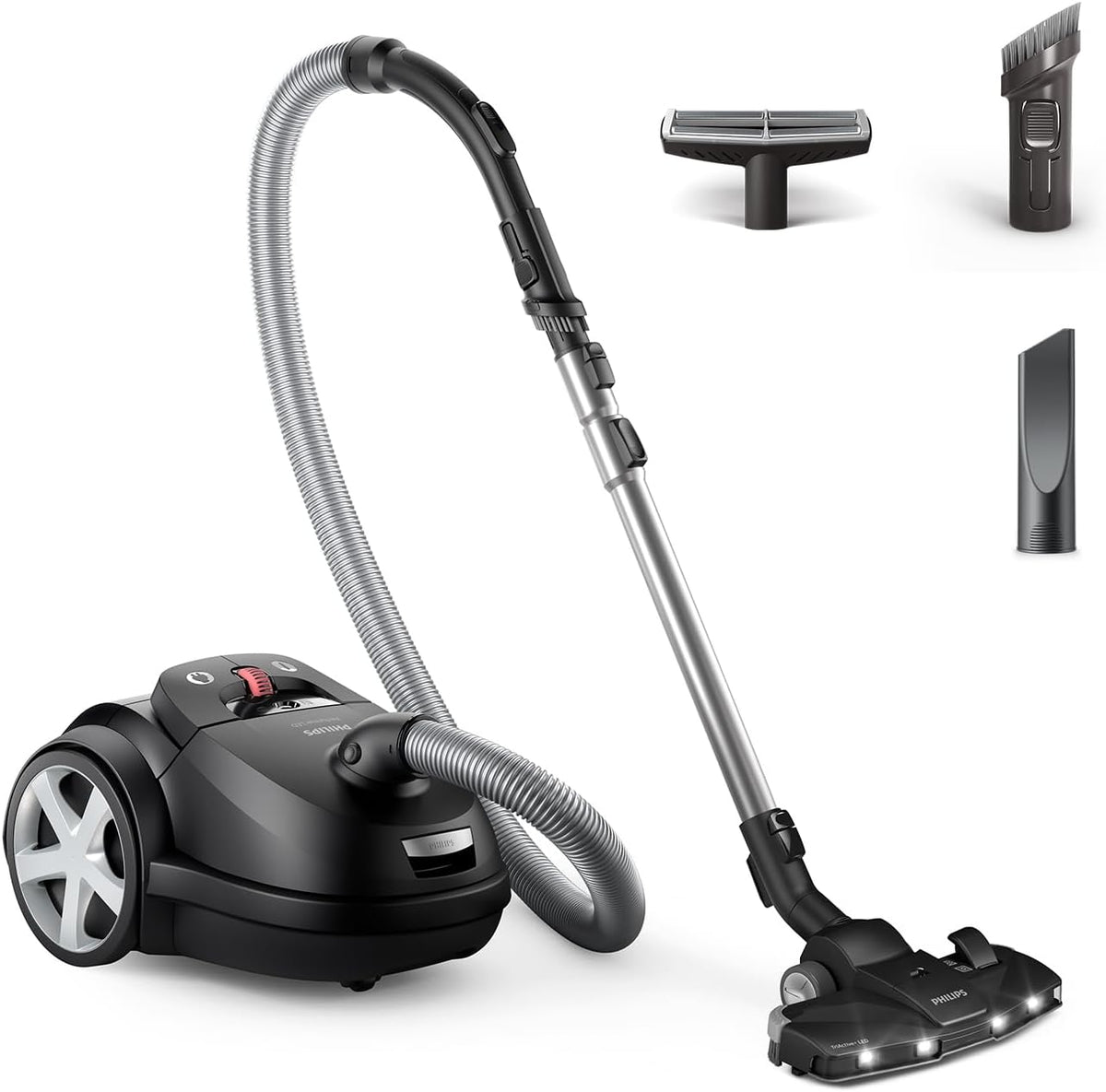 PHILIPS Staubsauger, 900 W, Schwarz, Beutel 8000 Serie
