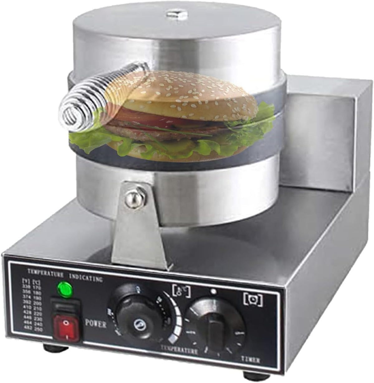 LYJIANGXIN Eismaschine, Schwarz, UFO-Burger-Maschine, Kommerzielle Eisburger-Maschine FüR Den Haushalt, Elektrische UFO-Burger-Presse