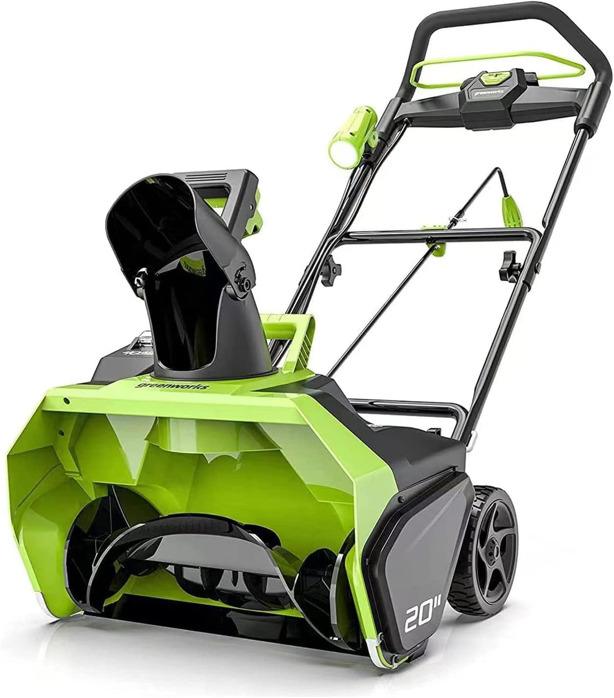 Greenworks Schneefräse, 51 cm, 30 cm, 40 V, Schwarz, GD40ST Einstufige Akku mit bürstenlosem Motor, Räumweg, Räumtiefe