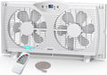 shinic Ventilatoren, Weiß, Doppel-Fensterventilator