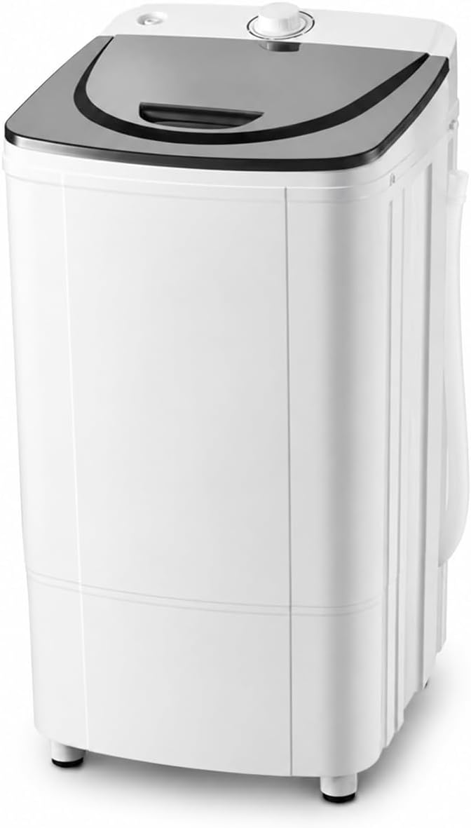 Wäschetrockner, 10 kg, Weiß, Tragbarer Schleudertrockner, Kapazität, 2800 U/min, zentrifugaler mit 5-Minuten-Timer und Edelstahltrommel