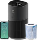 Vibrix Dunstabzugshaube, 150 m, Weiß, PureFlow70 Pro Luftreiniger, HEPA H14, für Räume bis ²