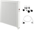 eVARMO Elektroheizkörper, Braun, Flächenspeicherheizung Mobile areo direct 1300 Watt