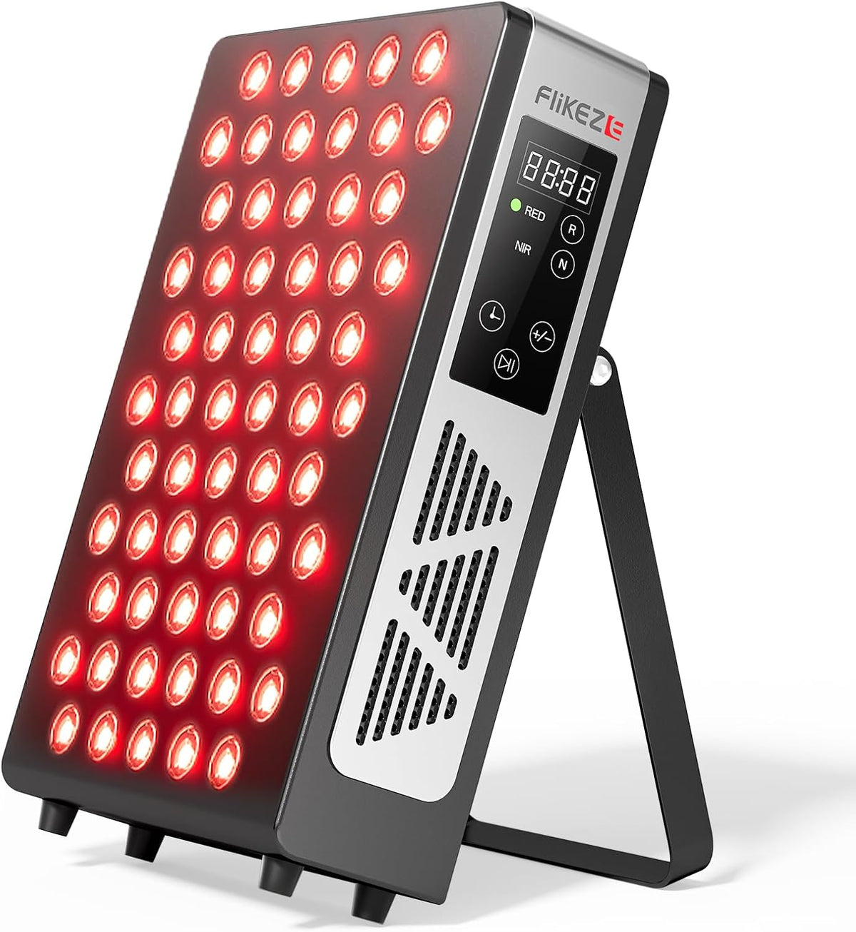 FliKEZE Infrarottherapie, Schwarz, Rotlichttherapie-Panel Lampe, 60 LEDs Rotlicht, für Familie und Sport, Infrarotlampe 460