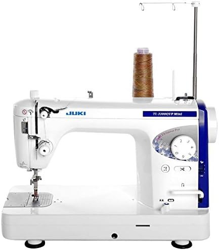 JUKI Overlock-Nähmaschinen, 21.9 x 45.2 x 35 cm, Silber/Weiß/Blau, TL-2200QVP mini - Schnellnäher - Edelstahl - Weiß