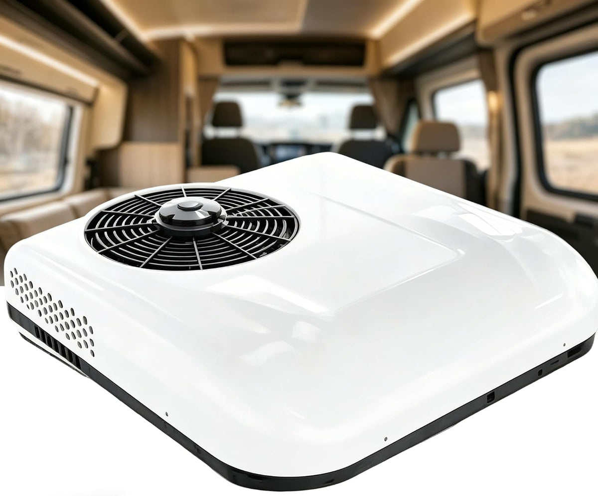 URJWAN Mobiles Klimagerät, 12v, Weiß, DC-Wohnmobil-Klimaanlage, universelle Dachklimaanlage für Wohnmobile, leise