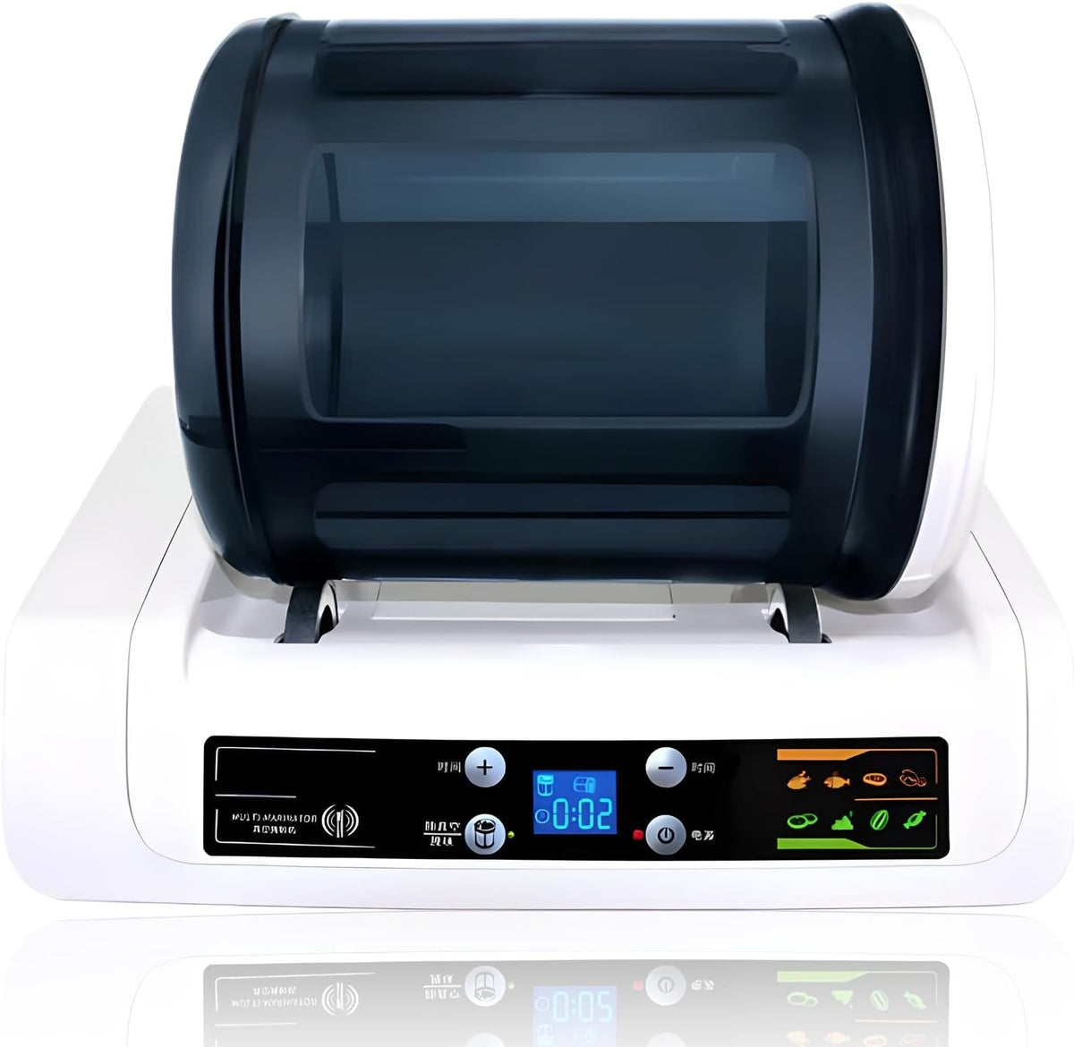 5 L Monitor, 5 L, transparentes und umweltfreundliches AS, Schwarz, Fleischbecher Marinator, Vakuumbecher Mariniermaschine mit LCD-Display/0-10h