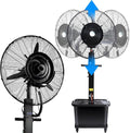 Standventilator, 42 l, Weiß, für den Außenbereich mit Hochgeschwindigkeits-Luftstrom und, 3 einstellbare Geschwindigkeiten zur Kühlung zu Hause