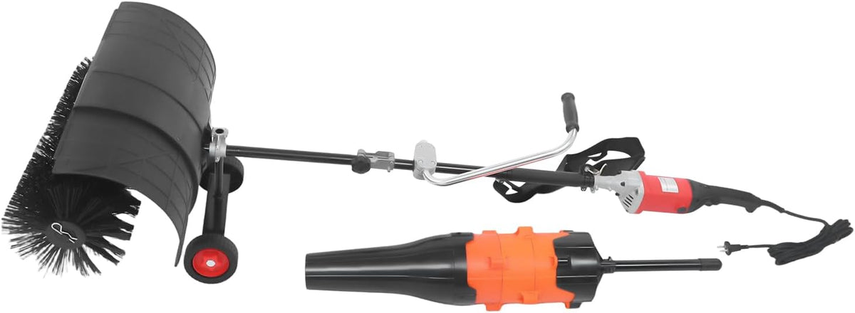 panfudongk Schneefräse, 1600 W, 1600 W, Nylon, Aluminium, Schwarz, Laubsauger Kehrmaschine, 2-in-1 Handkehrmaschine und Gebläse