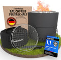 Heimfleiss Feuerschalen & -körbe, 50 cm, Silber, ® Rauchfreie Feuerschale Edelstahl Ø - Grillrost