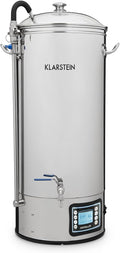 Klarstein Braukessel, 50 Liter, 3000 W, Silber, Bierbrauset, Bierbrauanlage, Maischekessel zum Bier Brauen, Bier-Selbstbrauset