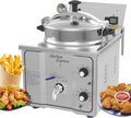 IROEJT Heissluftfritteuse, 16 l, 3 kW, Silber, Gewerbliche Fritteusen , Heißluftfritteusen, elektrische Druckfritteusen