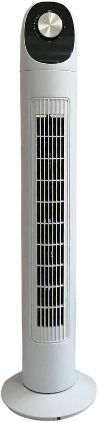 Turmventilator, Weiß, mit Fernbedienung, 3 Geschwindigkeiten, 5 Stunden Timer, 80 ° oszillierendes blattloses Design für Schlafzimmer