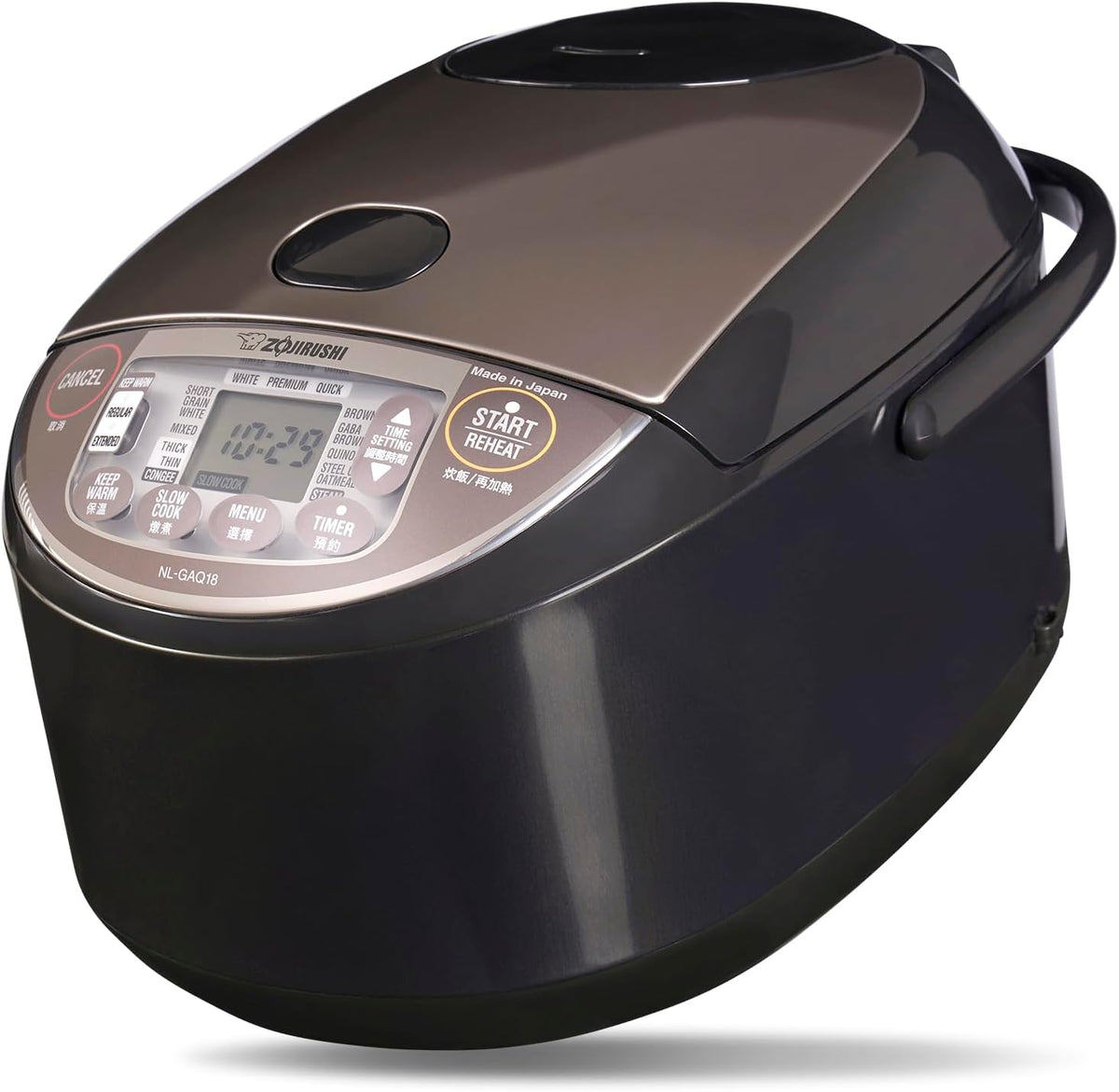ZOJIRUSHI Reiskocher, 1,8 Liter, Schwarz, Premium NL-GAQ18, (10 cups), mit Warmhaltefunktion, inkl. Messbecher