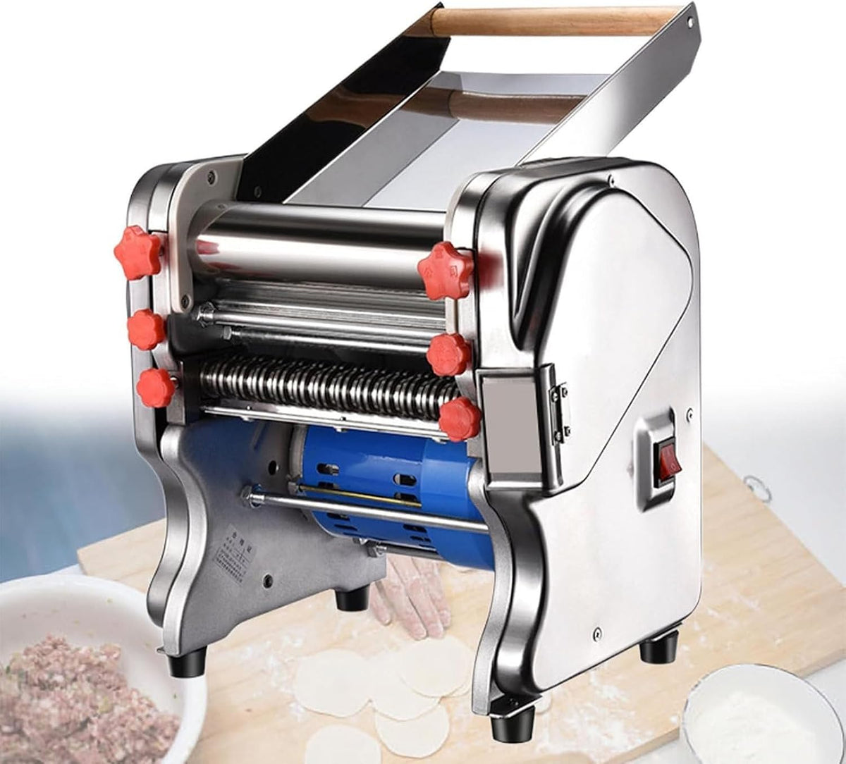 WJQZJDAMAI Nudelmaschinen, 550 W, Grau, Gewerbe-Nudelmaschine, Elektrische Nudelmaschine, Automatische Nudelmaschine