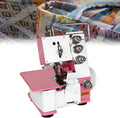 YXZYFPP Overlock-Nähmaschinen, 3,5 mm, Schwarz, Elektrische Vierfaden-Steppstich-Nähmaschine, 1200 U/min, Hochleistungs-Nähmaschine mit LED-Licht