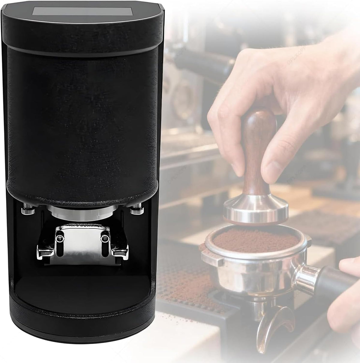 ZenSeFarin Kaffeemaschine, 58 mm, 30 kg, Aluminiumlegierung/Edelstahl, Schwarz