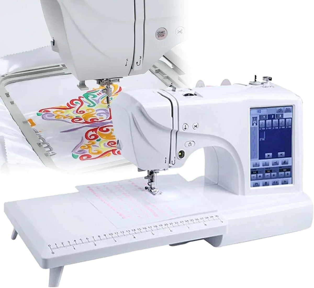 Stickmaschinen, Schwarz, Digitale Stickmaschine mit 7-Zoll-Touchscreen