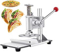 Manuelle Teigpressen, 16 cm, Silber, Pizzateigpresse aus Edelstahl, verstellbare Dicke Tortilla- und Gebäckpresse für den