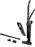 Bosch Staubsauger, Schwarz, Akku- Flexxo 2in1 Serie 4 BBH32101, kabelloser Hand, beutellos, hohe Saugleistung, Lange Laufzeit