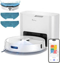 Vozascly Saugroboter, 4 L, Schwarz, R10 mit Wischfunktion, Staubsauger Roboter Automatische Staubentleerung, Duale Navigation LiDAR + IMU