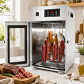 Suyaoquant Wäschetrockner, 340 × 400 × 550 mm, Edelstahl, Grau, Dry AGER Reifeschrank, Fleisch Trockner Für Hausgebrauch Mit 14 Haken