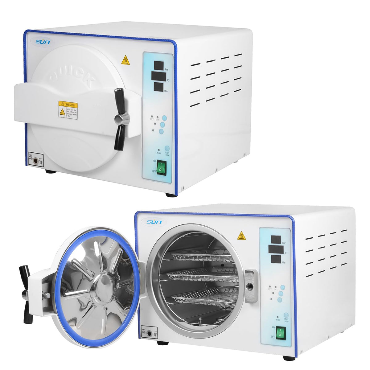 BONEW Autoklaven, 18 l, 23 l, Blau, Oral Autoklav-Desinfektionsgerät, Klasse N, vollautomatisch, Hochdruck-Hochdrucktemperatur