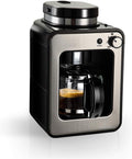 OUBBDVRT Kaffeemaschine, Schwarz/Silber, eingebaut, Single Cup Smart Home Automatic Mini Tea Machine Frisch