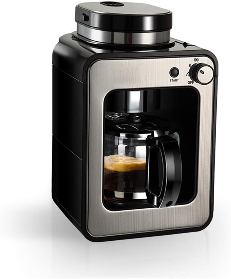 OUBBDVRT Kaffeemaschine, Schwarz/Silber, eingebaut, Single Cup Smart Home Automatic Mini Tea Machine Frisch