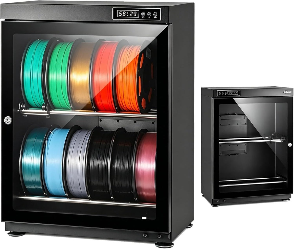 YISHENX 3D-Drucker, 70 L, Grau, Trockenschrank Für 3D-Druckfilamente, Feuchtigkeitsbeständiger Schrank, Einstellbare Luftfeuchtigkeit (15