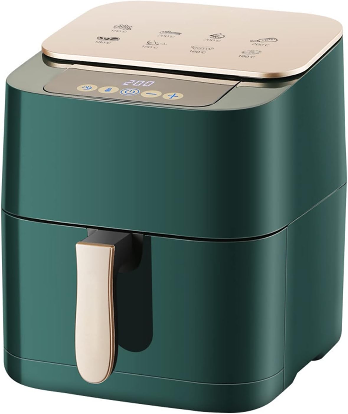 YRPEVFGAS Heissluftfritteuse, 1360 W, 6,5 l, Grün, Multifunktionale Heißluftfritteuse, Heißluftfritteuse mit großem Fassungsvermögen
