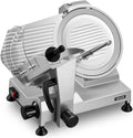 VEVOR Allesschneider, 400 W, 30 cm, 15 mm, Schwarz, Fleischschneider, Abnehmbare Kohlenstoffstahl-Klinge & Auffangschale