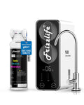 FRIZZLIFE Filtrierung für unter & über der Spüle, Grau, 600GPD Umkehrosmoseanlage, NSF/ANSI 42&58&372-Standards Untertisch Osmoseanlage
