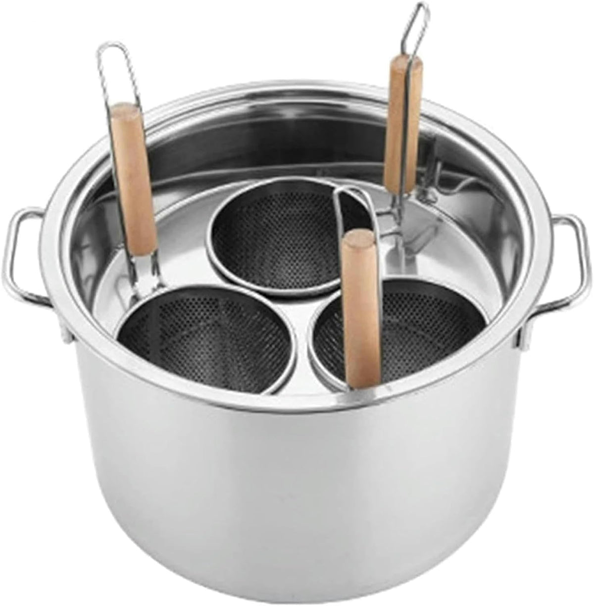 Pastatopf Kochfeld, Silber, Kochtöpfe, Mehrzwecktöpfe, Edelstahl mit Siebeinsatz, Suppentopf mit Dämpfeinsatz, Pastakocher-Set mit Deckel